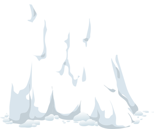 Snow Ravine Vector Image