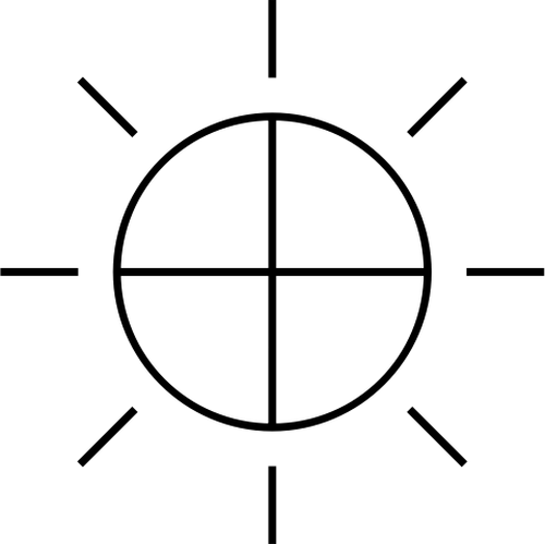 Gráficos vectoriales de antiguo símbolo solar Dacian