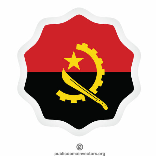Autocollant drapeau Angola