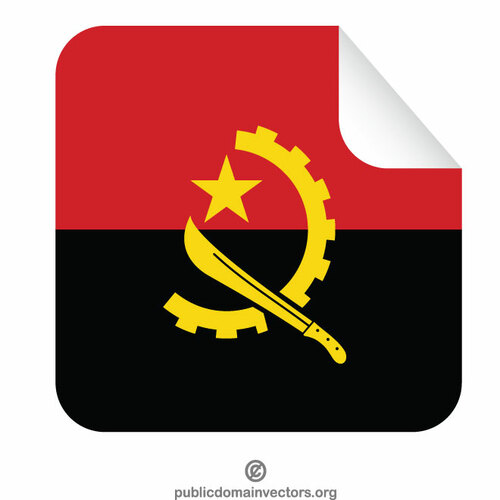 Angola nationaler Fahnenaufkleber