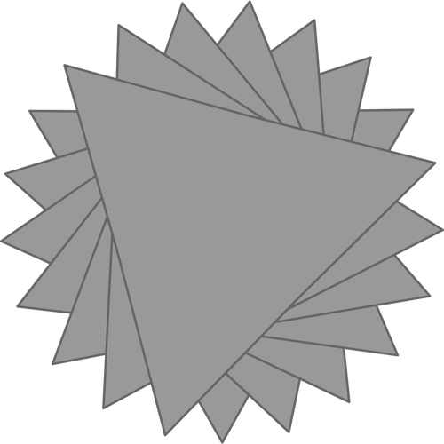 Vector image of flower made of triangles