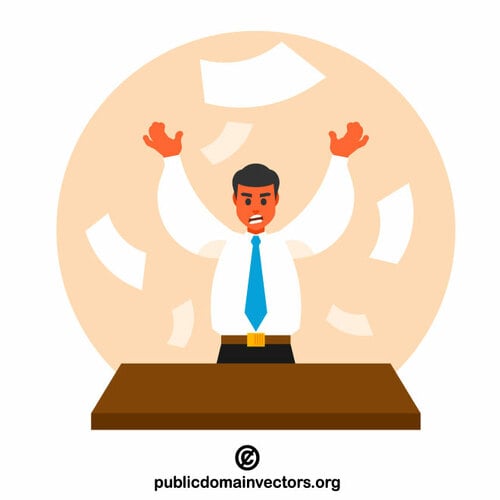 Angry businessman in stress