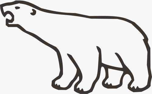 Beruang kutub karya seni vektor