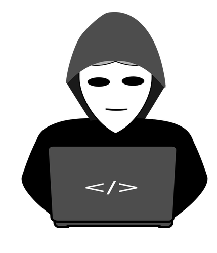 Image vectorielle hacker anonyme