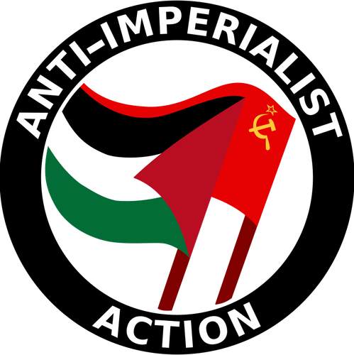 Anti-imperialistische actie glinsterende clip art