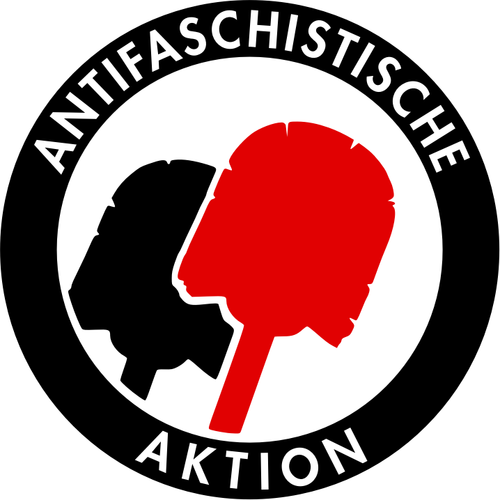 Antifascist toilet brush sign vector clip art