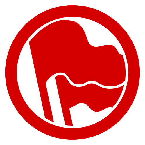 Punainen antifasistinen ClipArt-kuva