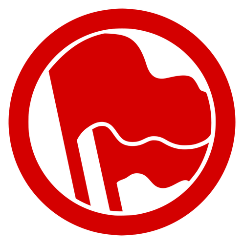 Red antifascist clip art