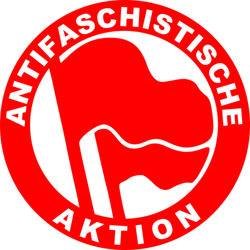 Action antifasciste sign vector image