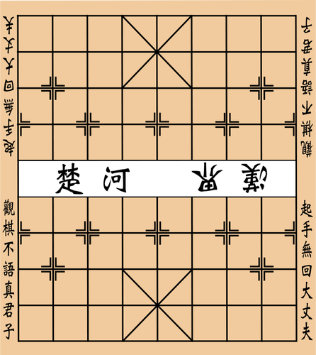 Dessin vectoriel de plaque échecs chinois