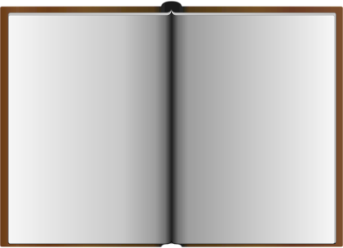 Vektorové grafiky otevřených hnědých knihy