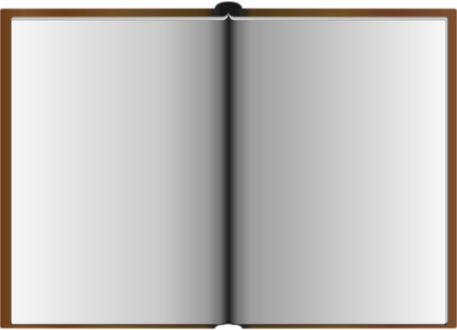 Vector graphics of opened brown book