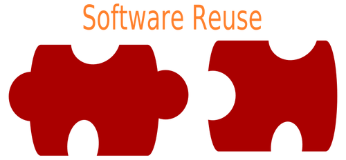 Software hergebruik logo-vector image