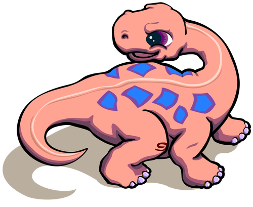 Animal prehistórico rosa