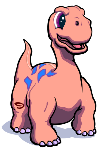Dinosaure dessin animé gros
