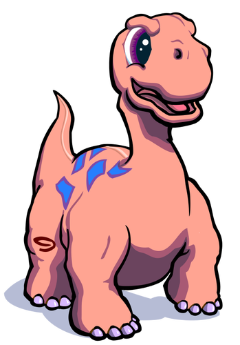 Big cartoon dinosaur