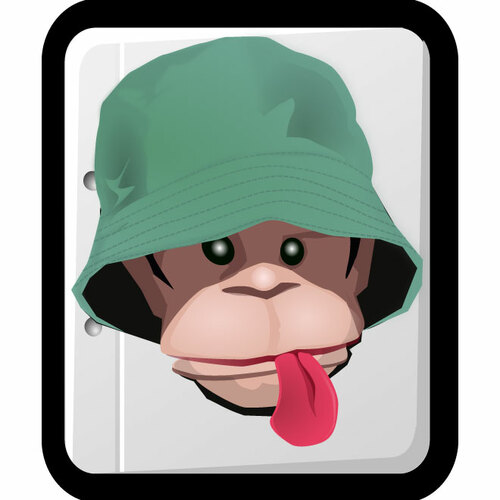 एक टोपी के साथ बंदर