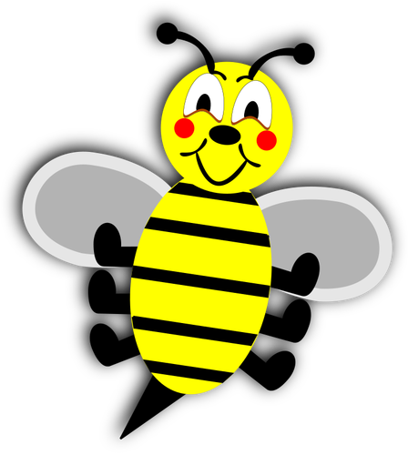 Cartoon smiling bee