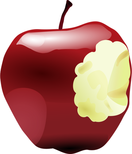 Apple avec image vectorielle de morsure