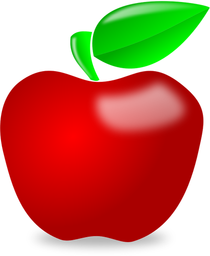 Kiiltävä piste punainen omena vektori kuva