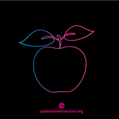 Apple-Logo-Konzept-Umriss