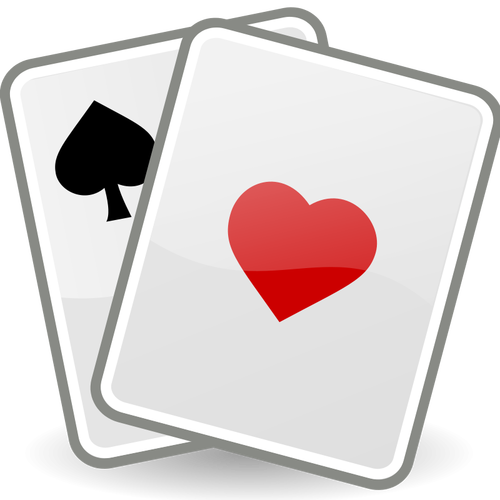 Black spades and red hearts vector image