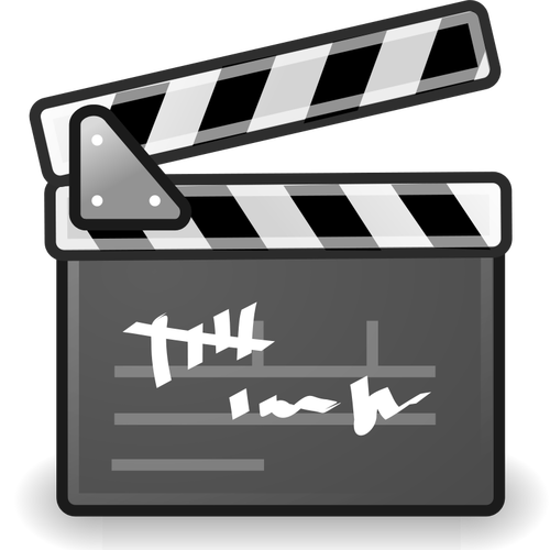 Filming scene clapboard vector drawing