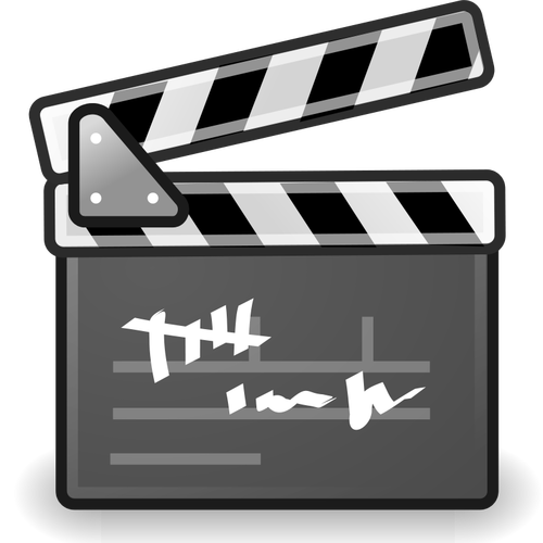 Filming scene clapboard vector drawing