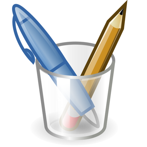 Pen and pencil vector image