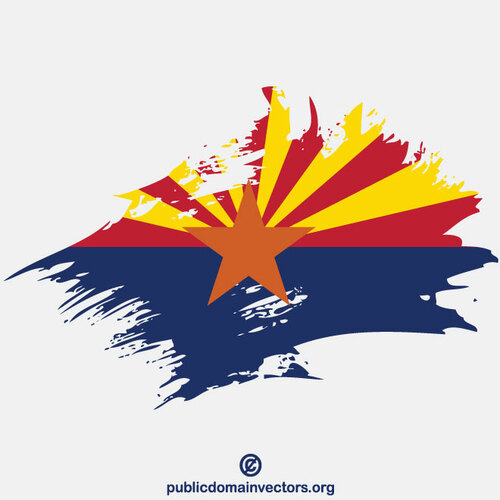 Flaga Arizona pociągnięcia pędzla