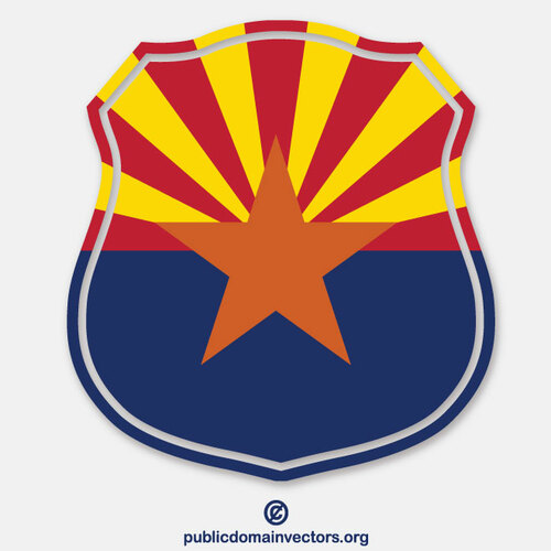 Drapeau du bouclier héraldique de l’Arizona