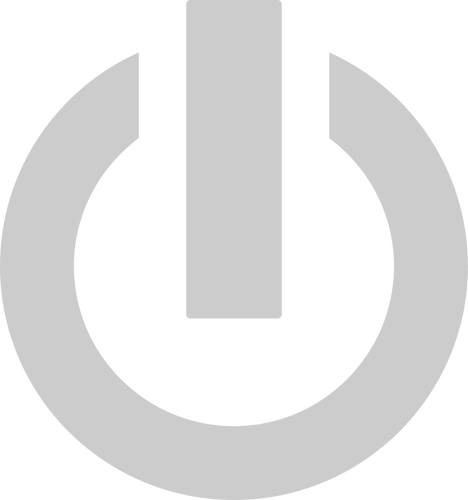Ícone de botão de energia cinza