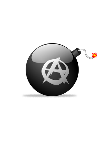 Vector tekening van anarchistische bom