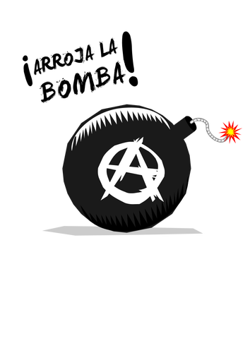 Illustration vectorielle de bombe de style dessin animé par lettre A