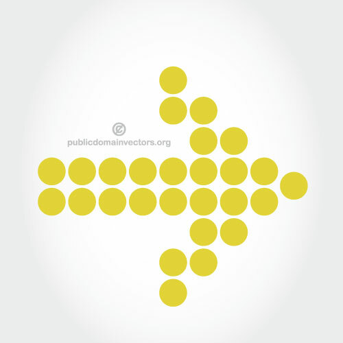 Arrow of dots vector graphics