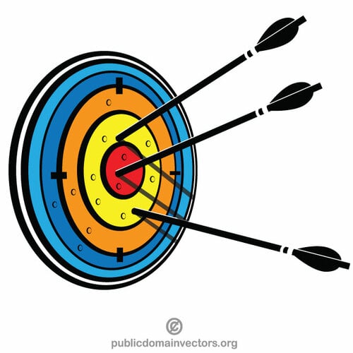 Arrows in the target vector clip art
