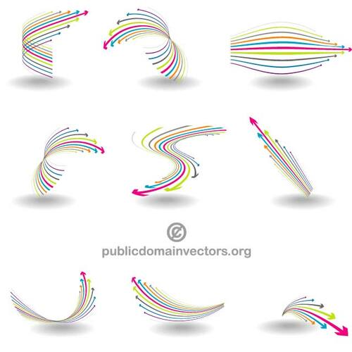 Setas coloridas vector pack