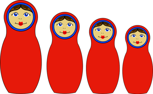 Vector de muñeca matrioshka