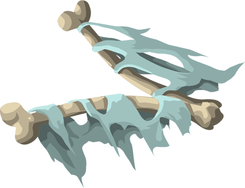 Vector drawing of deteriorating bones