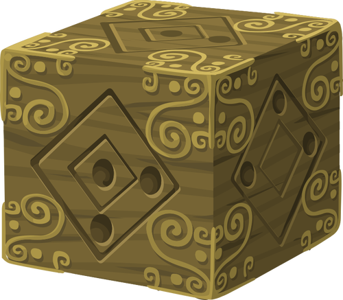 Prediseñadas de artefacto misterioso cubo