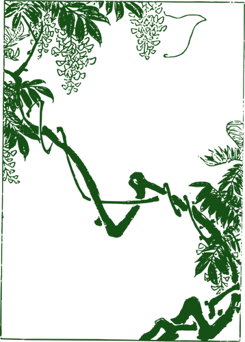 Yeşil orman çerçeve