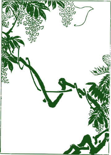 Green forest frame