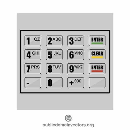 Tastatură de maşină de ATM-uri