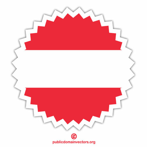 Österrikisk flagga klistermärke grafik