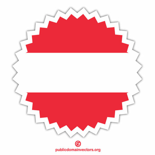 Austrian flag sticker graphics