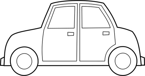 Imagen de contorno vectorial del automóvil