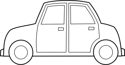 Automobile vector outline image