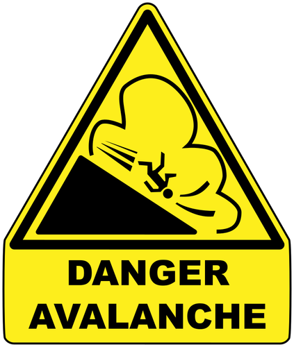 Avalanche warning sign