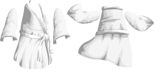 Vector clip art of after bath robe