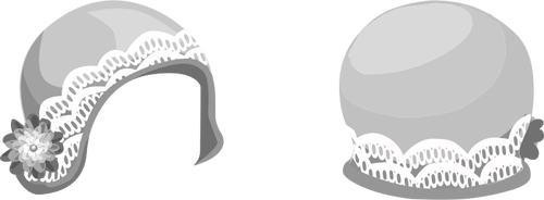 Vector drawing of decorative ladies hat